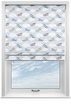 Flying Ace, Rainbow - Roman Blind